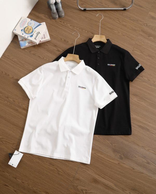 High Quality Salomon Short Sleeves Black Cotton Breathable Style