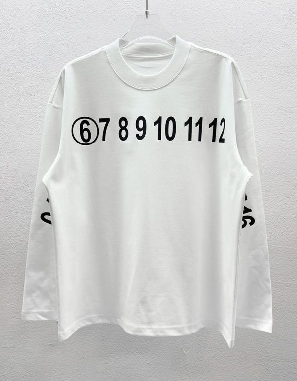 Best Selling Margiela Long Sleeves Black Cotton Print Collection