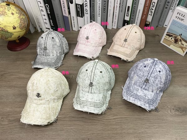 High Quality Chrome Hearts Hat Black Washed Style