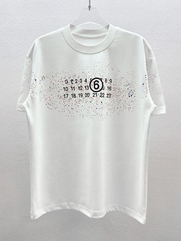 Best Selling Margiela T-Shirts Black Cotton Print Collection