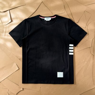 Premium Thom Browne Short Sleeves White Cotton Style