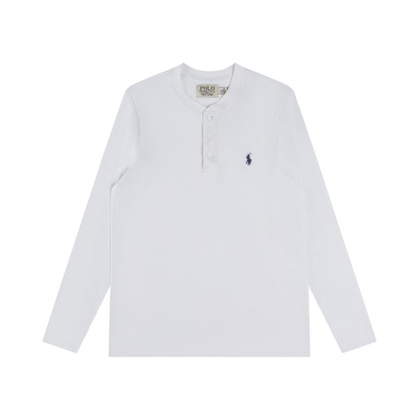 High Quality Ralph Lauren Long Sleeves White Cotton Washed Collection