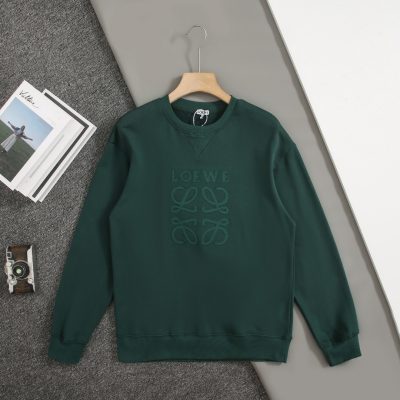 High Quality Loewe Sweatshirts Gray Cotton Embroidered Collection