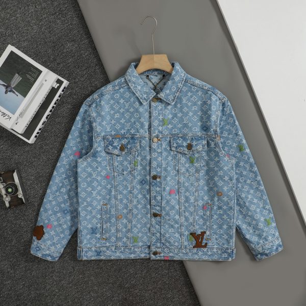 Premium Quality Louis Vuitton Jackets Blue Denim Monogram Collection
