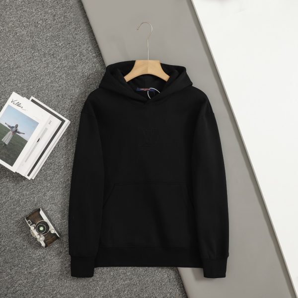 Luxury Louis Vuitton Sweatshirts White Cotton Embroidered Luxury