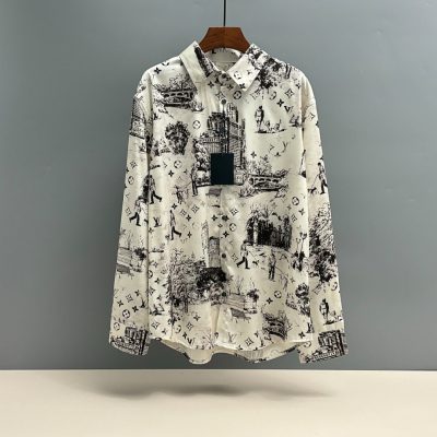 Premium Quality Louis Vuitton Shirts Silk Print Luxury