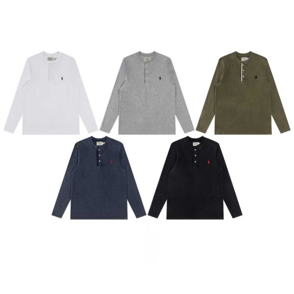 Premium Ralph Lauren Long Sleeves White Cotton Washed Luxury