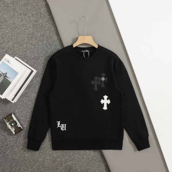 Best Selling Chrome Hearts Sweatshirts White Leather Embroidered Collection