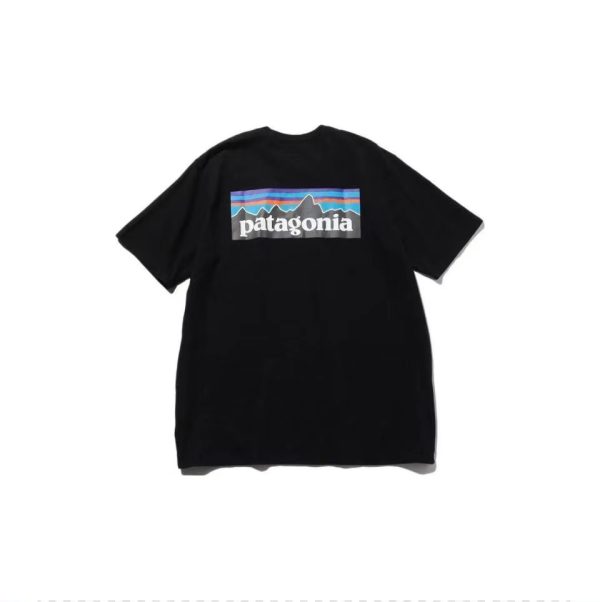 Premium Quality Patagonia Short Sleeves Blue Cotton Print Luxury