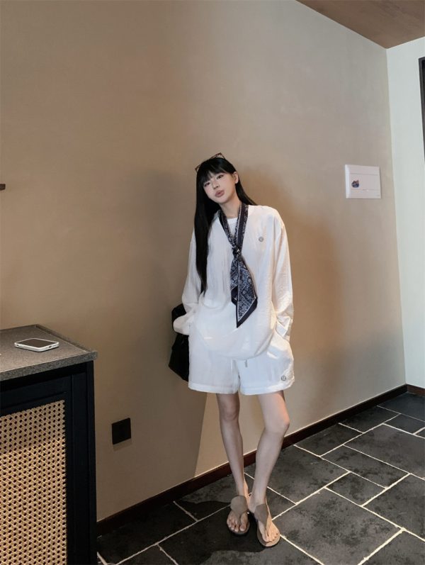 Luxury Lululemon Long Sleeves White Linen Breathable Luxury